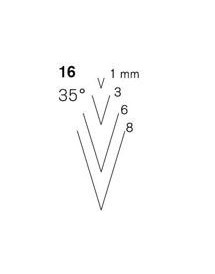 Pfeil V-parting tool - Sweep 16