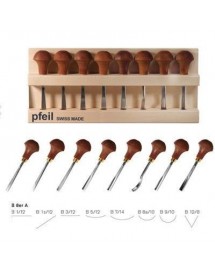Juego 8 gubias grabadores pfeil