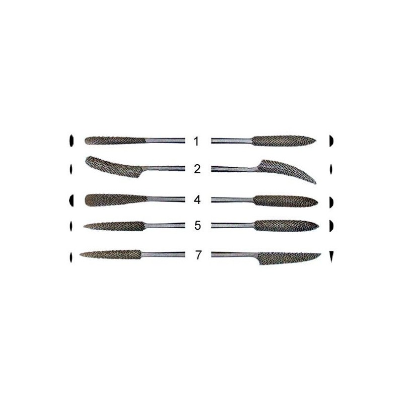 Juego 5 raspines para madera L. 200 mm
