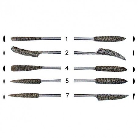 Juego 5 raspines para madera L. 200 mm